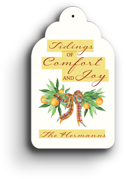 Citrus Comfort Holiday Gift Tag 1