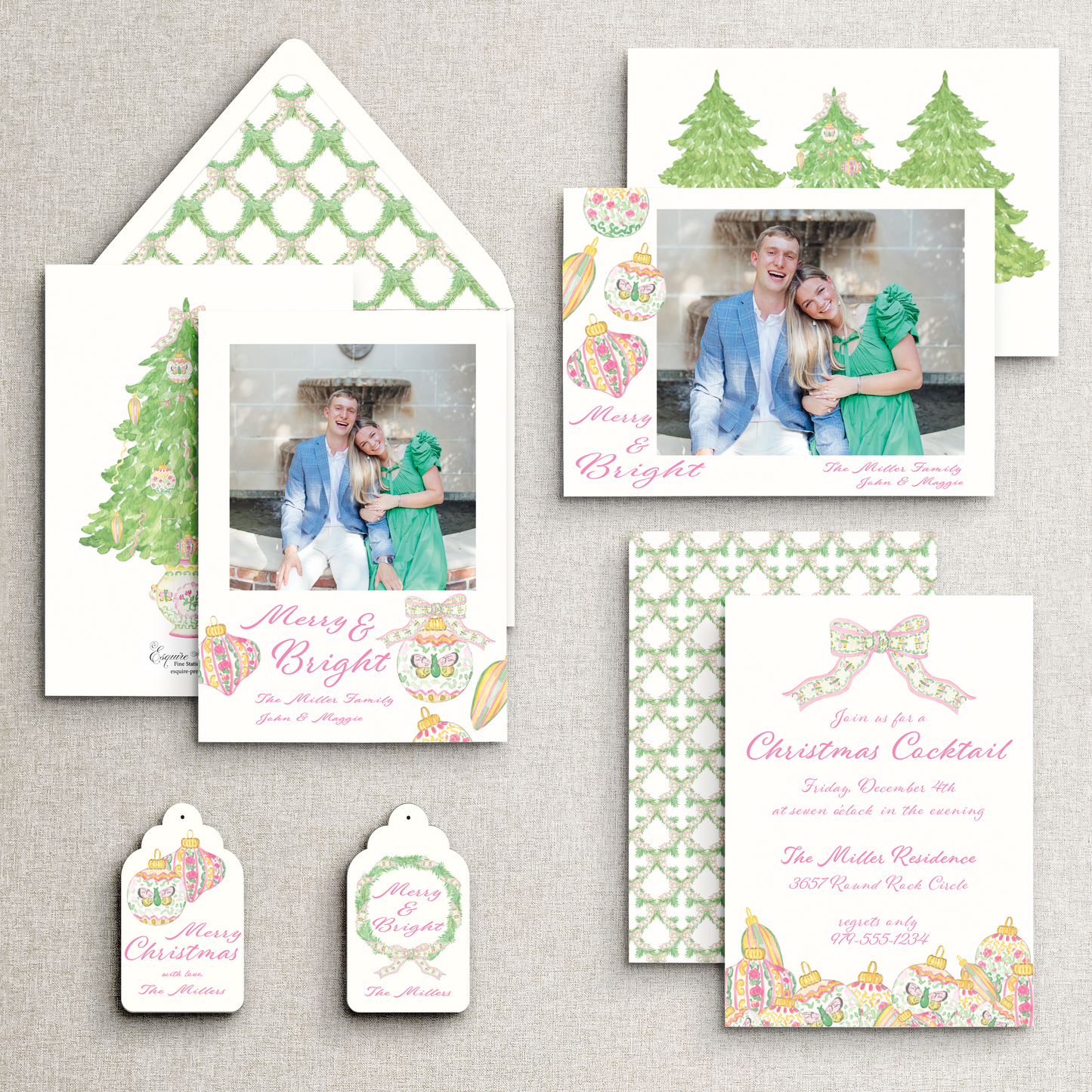 Grandmillennial Holiday Invitation
