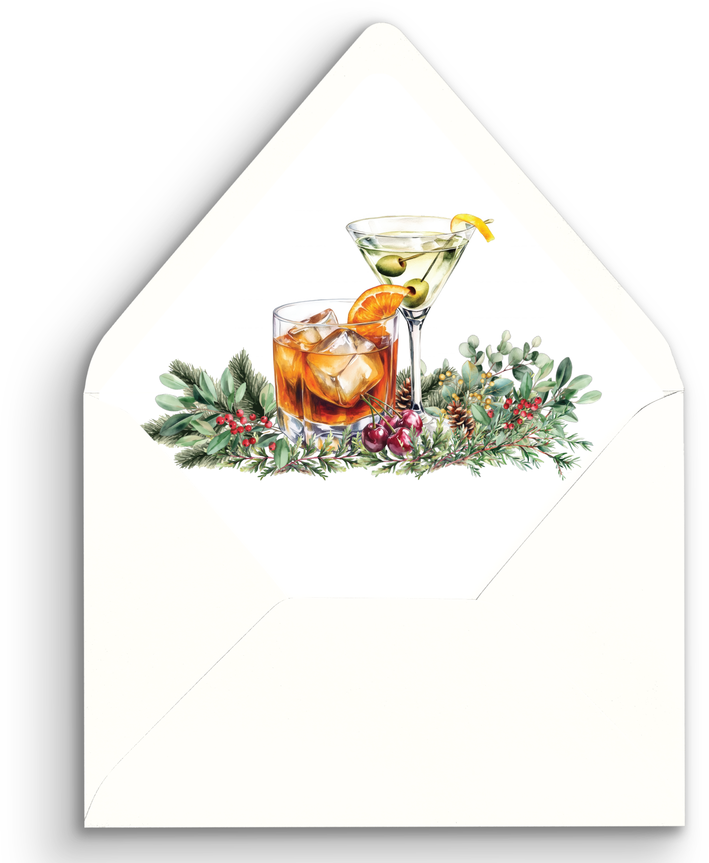 Botanical Holiday Party Envelope Liner