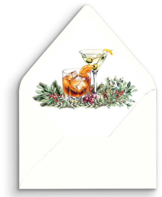 Botanical Holiday Party Envelope Liner