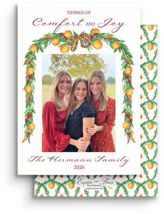 Citrus Comfort Holiday Card - Portrait