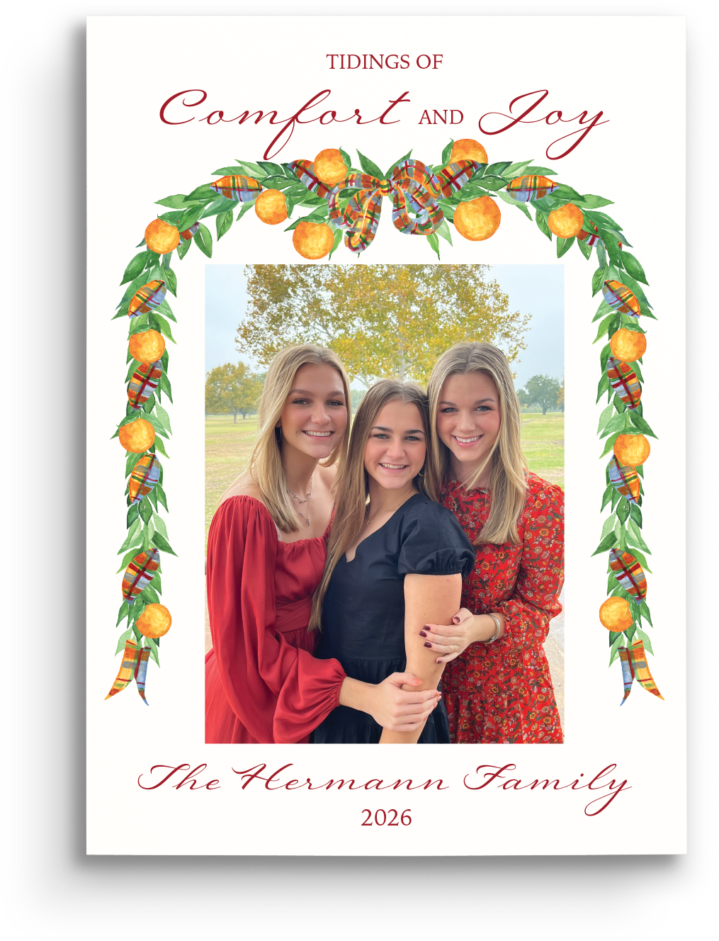 Citrus Comfort Holiday Card - Portrait