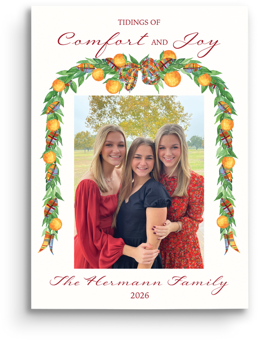 Citrus Comfort Holiday Card - Portrait