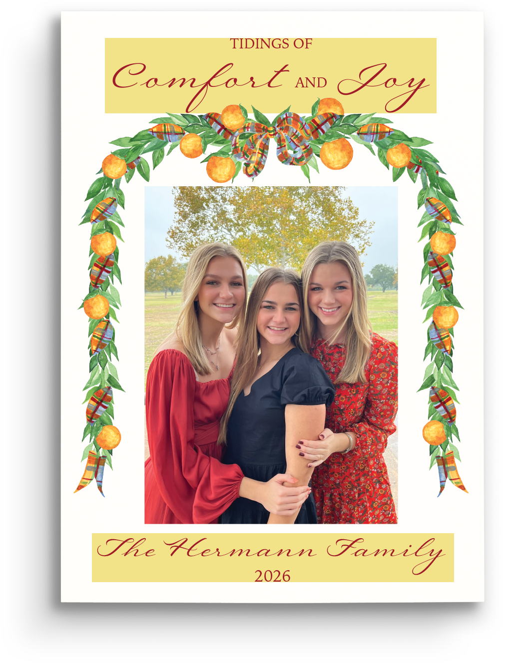 Citrus Comfort Holiday Card - Portrait