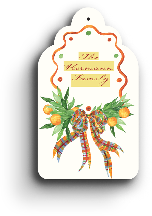 Citrus Comfort Holiday Gift Tag 2