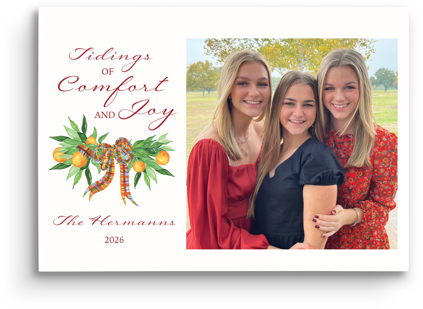 Citrus Comfort Holiday Card - Landscape