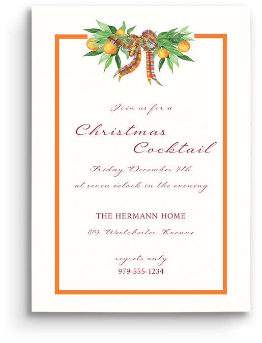 Citrus Comfort Holiday Invitation