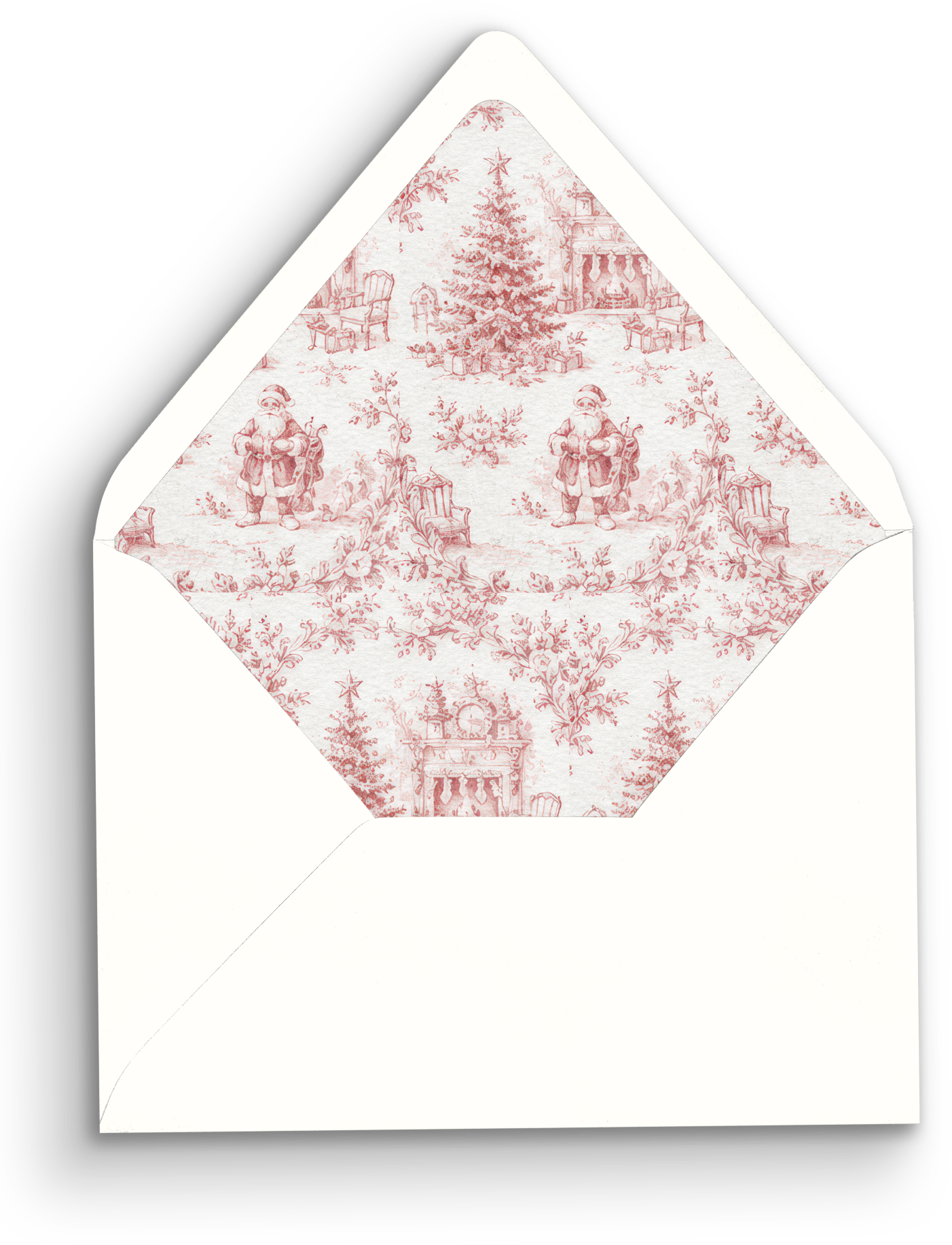 Classic Christmas Holiday Envelope Liner