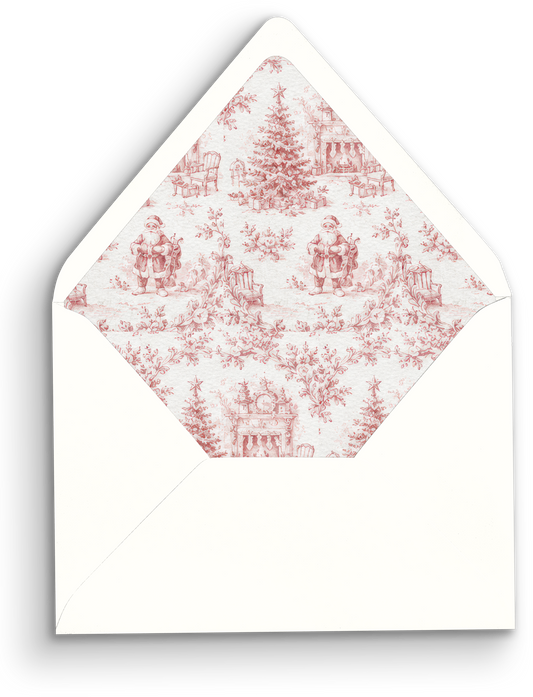 Classic Christmas Holiday Envelope Liner