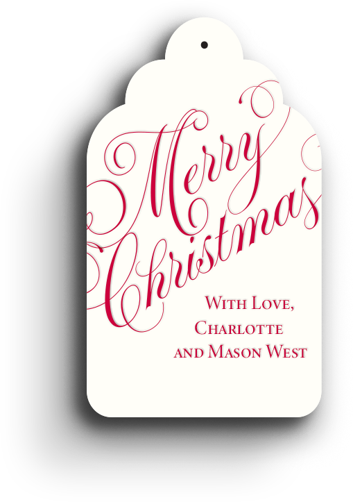 Classic Christmas Letterpress Gift Tag 1