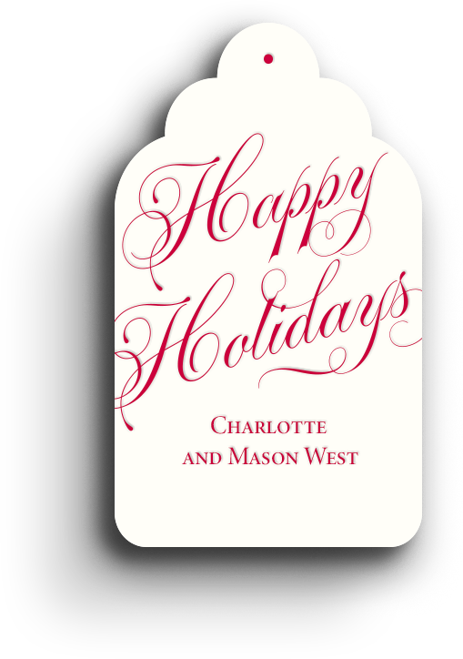 Classic Christmas Letterpress Gift Tag 2