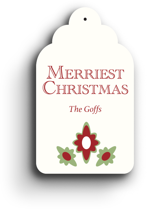 Festive Flourish Holiday Gift Tag 1