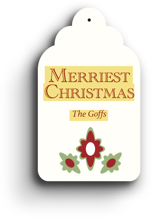 Festive Flourish Holiday Gift Tag 1