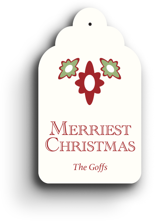 Festive Flourish Holiday Gift Tag 2