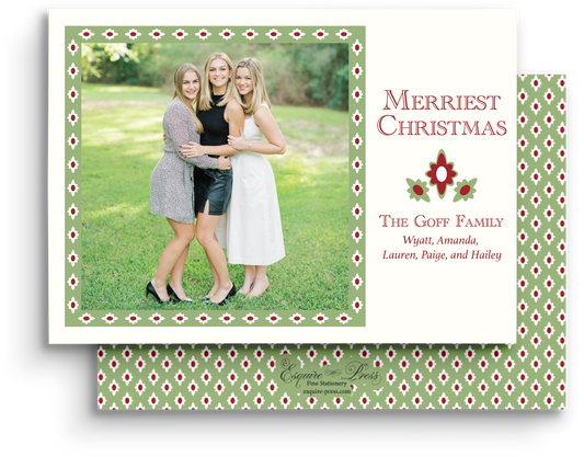 Festive Flourish Holiday Card - Landscape