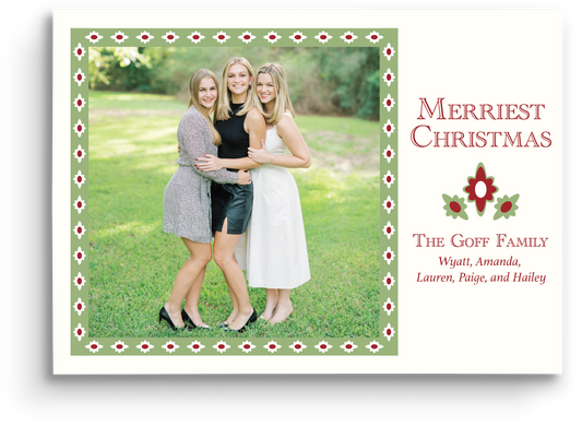 Festive Flourish Holiday Card - Landscape
