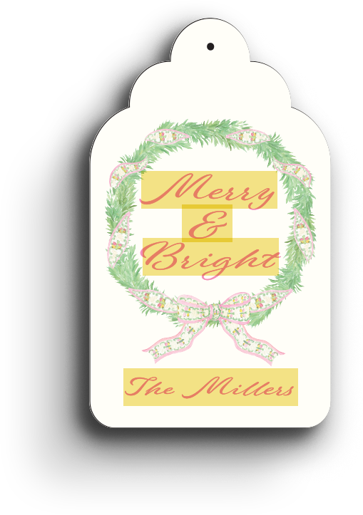 Grandmillennial Holiday Gift Tag 1