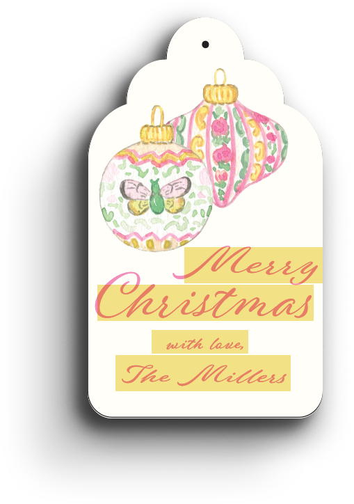 Grandmillennial Holiday Gift Tag 2