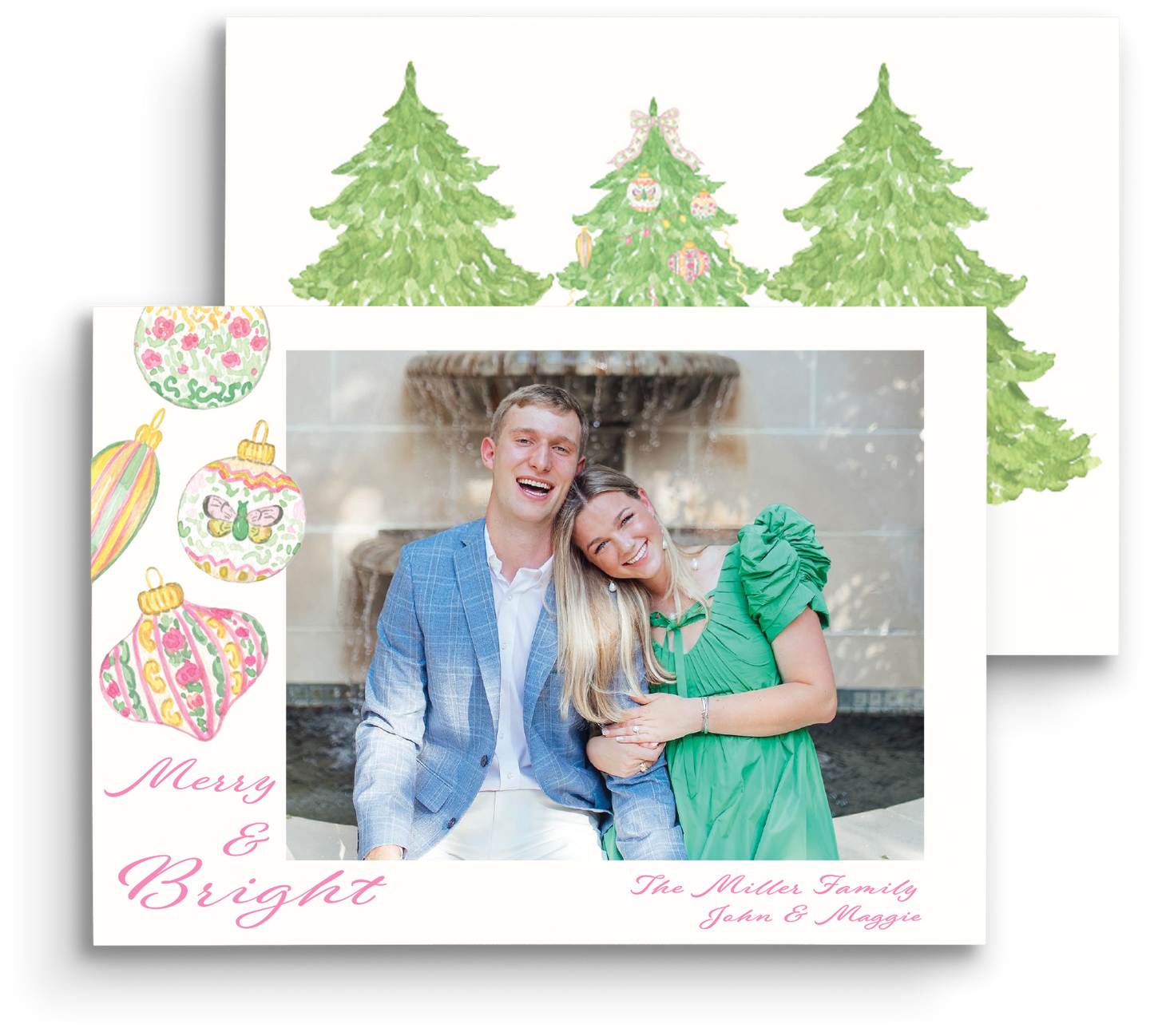 Grandmillennial Holiday Card - Landscape