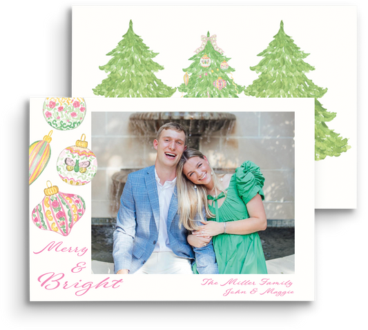 Grandmillennial Holiday Card - Landscape
