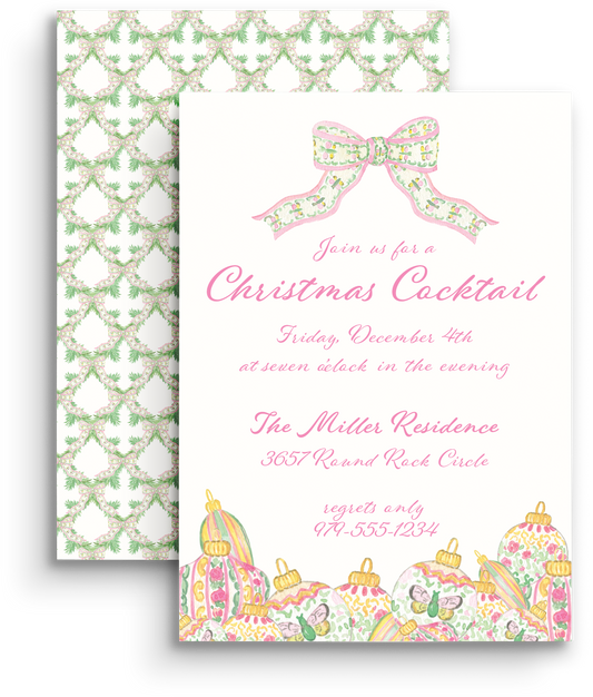 Grandmillennial Holiday Invitation