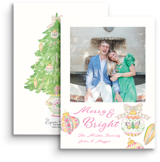 Grandmillennial Holiday Card - Portrait