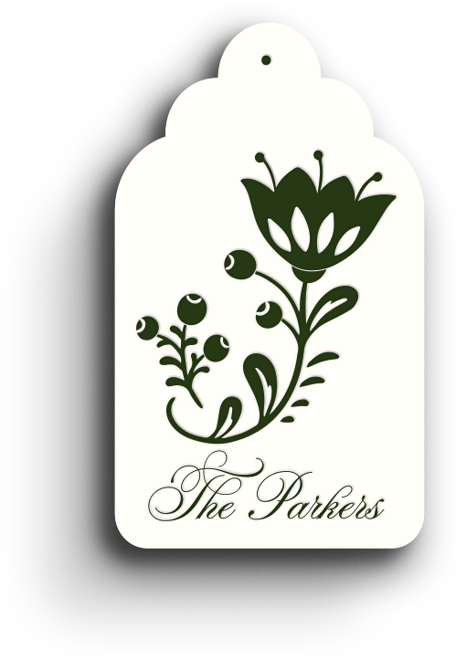 Holiday Floral Letterpress Gift Tag 1