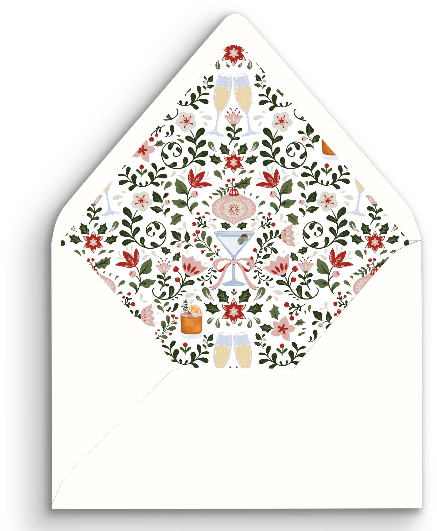 Holiday Floral Party Envelope Liner