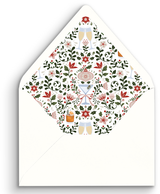 Holiday Floral Party Envelope Liner