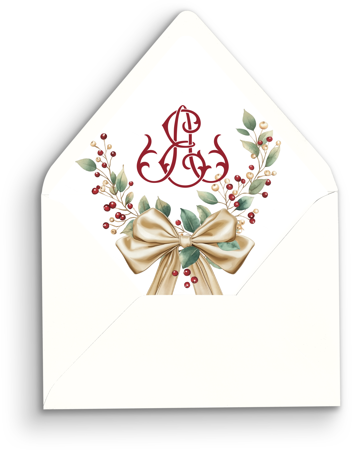 Married Christmas Envelope Liner