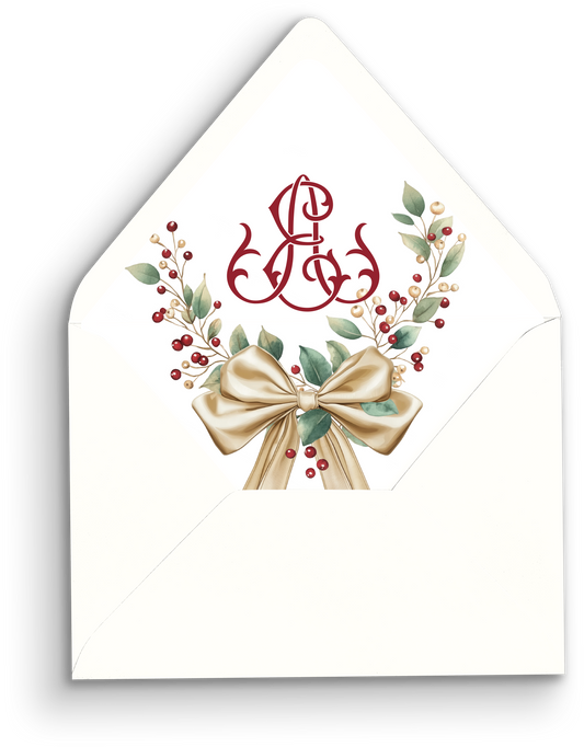 Married Christmas Envelope Liner