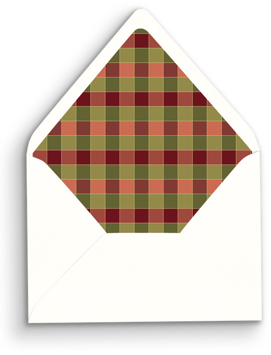 Nostalgic Plaid Holiday Envelope Liner