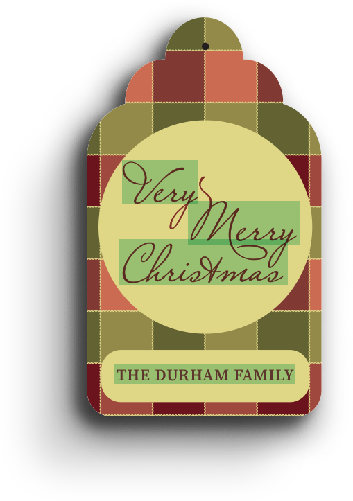 Nostalgic Plaid Holiday Gift Tag 1