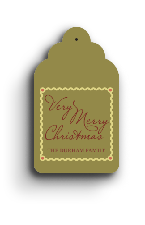 Nostalgic Plaid Holiday Gift Tag 2
