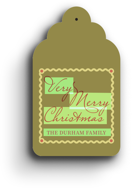 Nostalgic Plaid Holiday Gift Tag 2