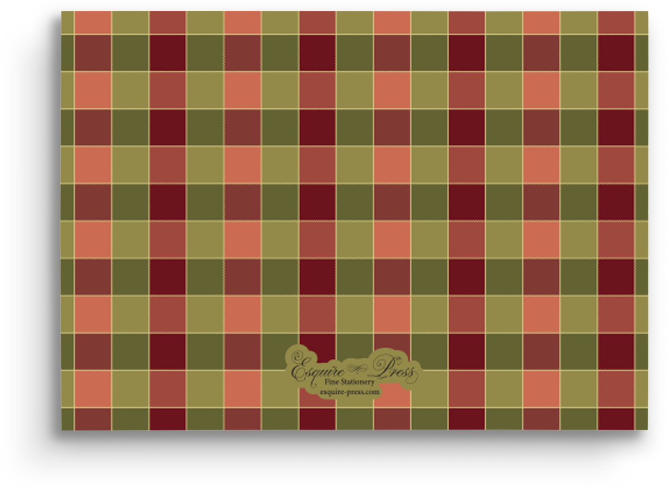 Nostalgic Plaid Holiday Card - Landscape