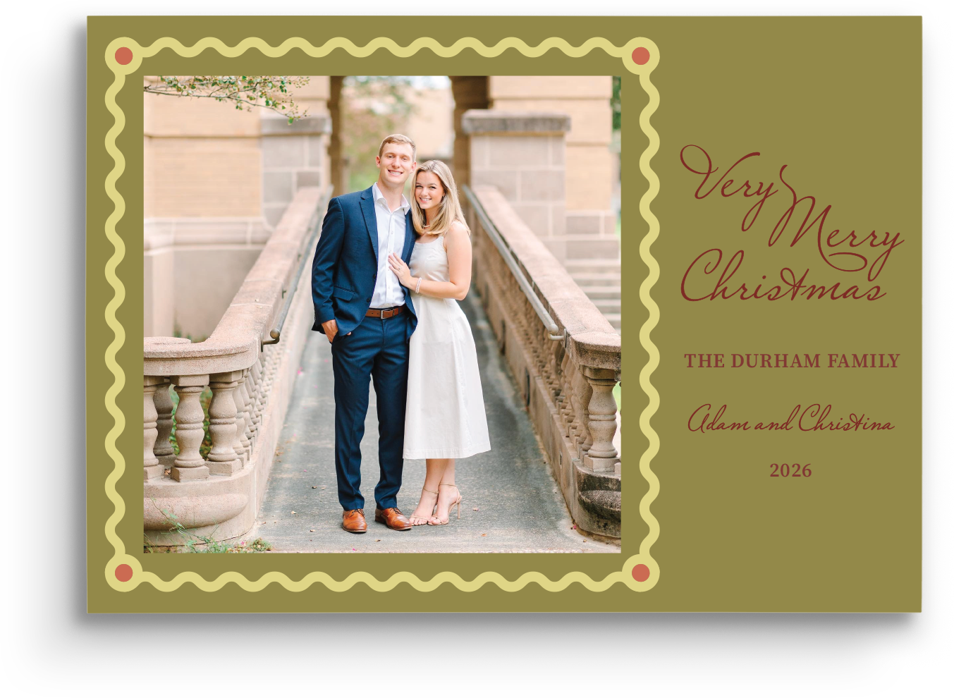 Nostalgic Plaid Holiday Card - Landscape