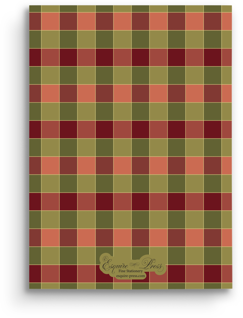 Nostalgic Plaid Holiday Card - Portrait