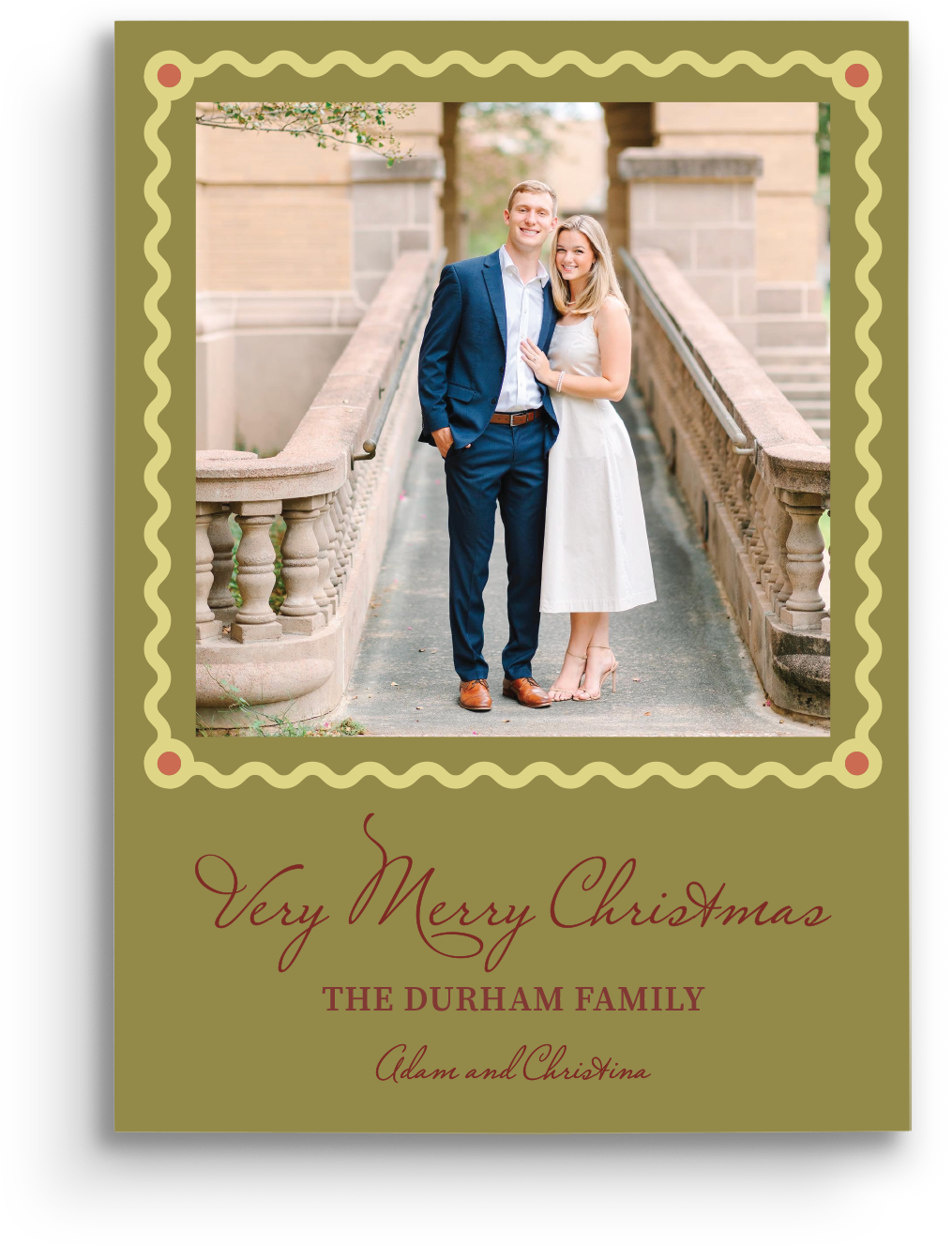 Nostalgic Plaid Holiday Card - Portrait
