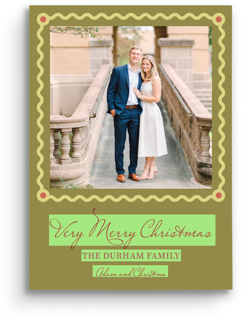 Nostalgic Plaid Holiday Card - Portrait