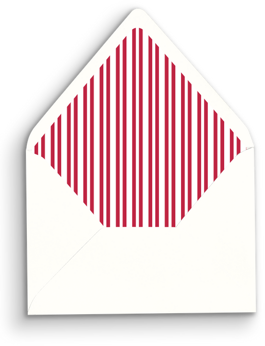 Scallops and Stripes Holiday Envelope Liner