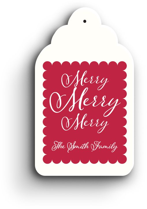 Scallops and Stripes Holiday Gift Tag 2