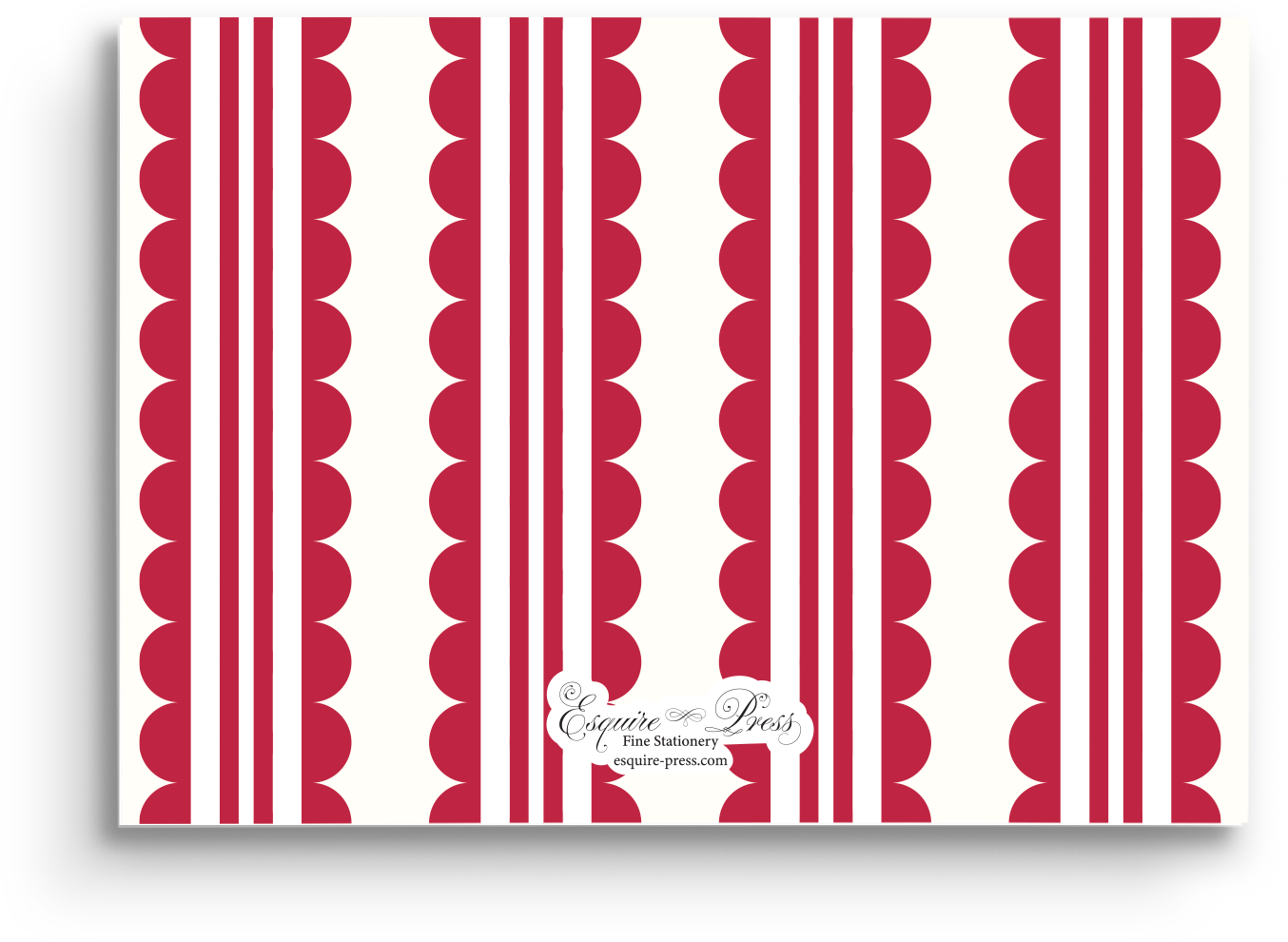 Scallops and Stripes Holiday Card - Landscape