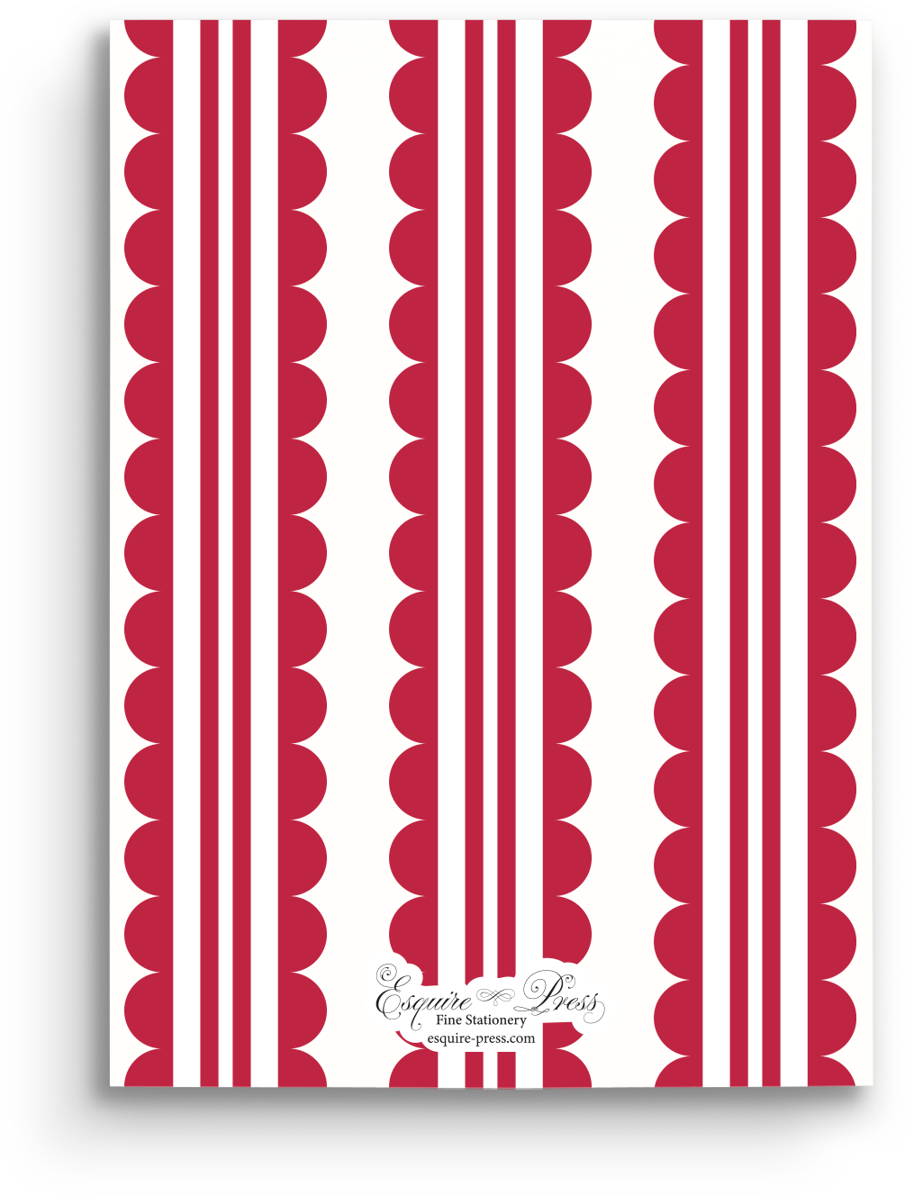 Scallops and Stripes Holiday Card - Portrait