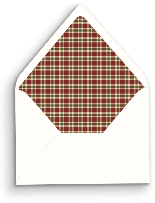 Tartan Elegance Holiday Envelope Liner