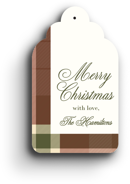 Tartan Elegance Holiday Gift Tag 1