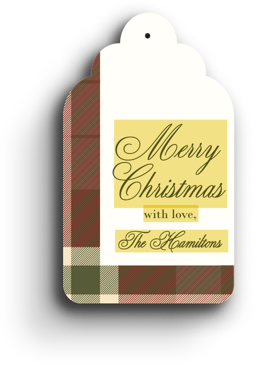 Tartan Elegance Holiday Gift Tag 1