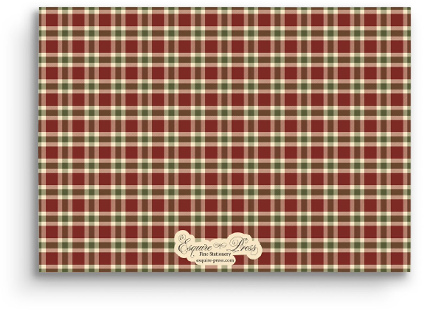 Tartan Elegance Holiday Card - Landscape