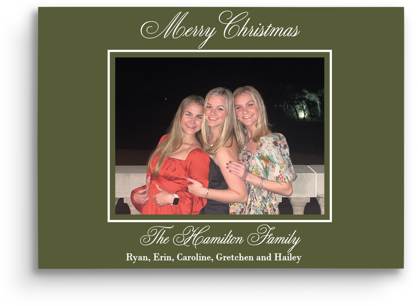 Tartan Elegance Holiday Card - Landscape