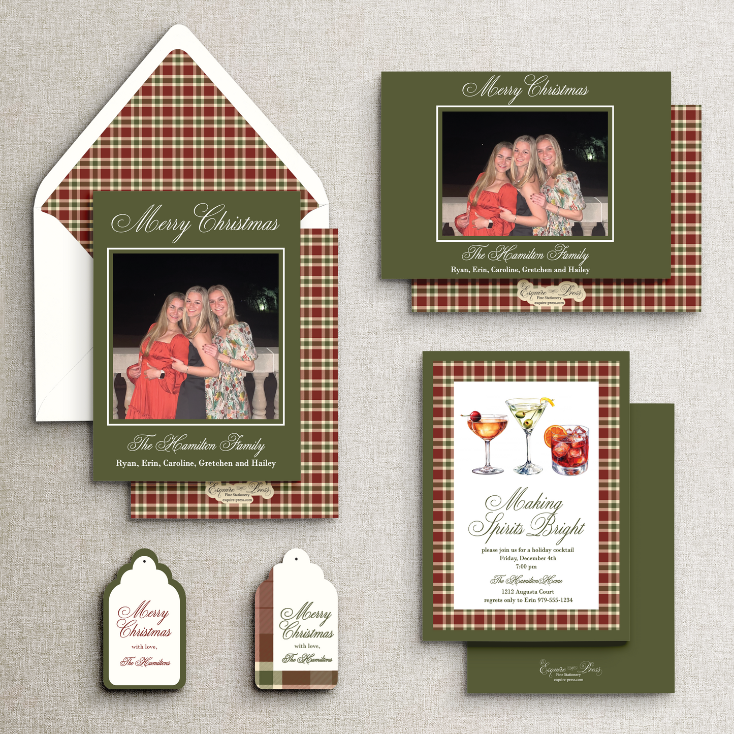 Tartan Elegance Holiday Gift Tag 2